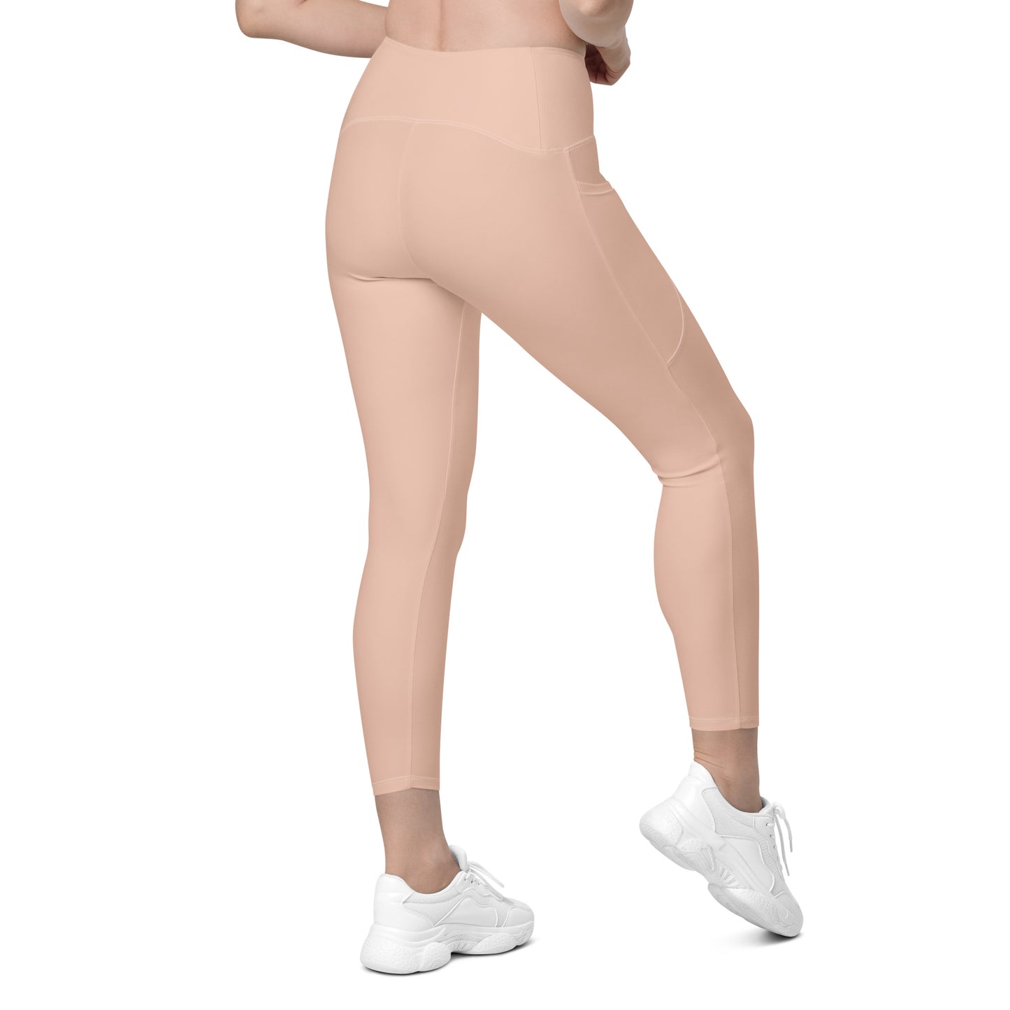 Dirty Pink Athletic Leggings With Pockets