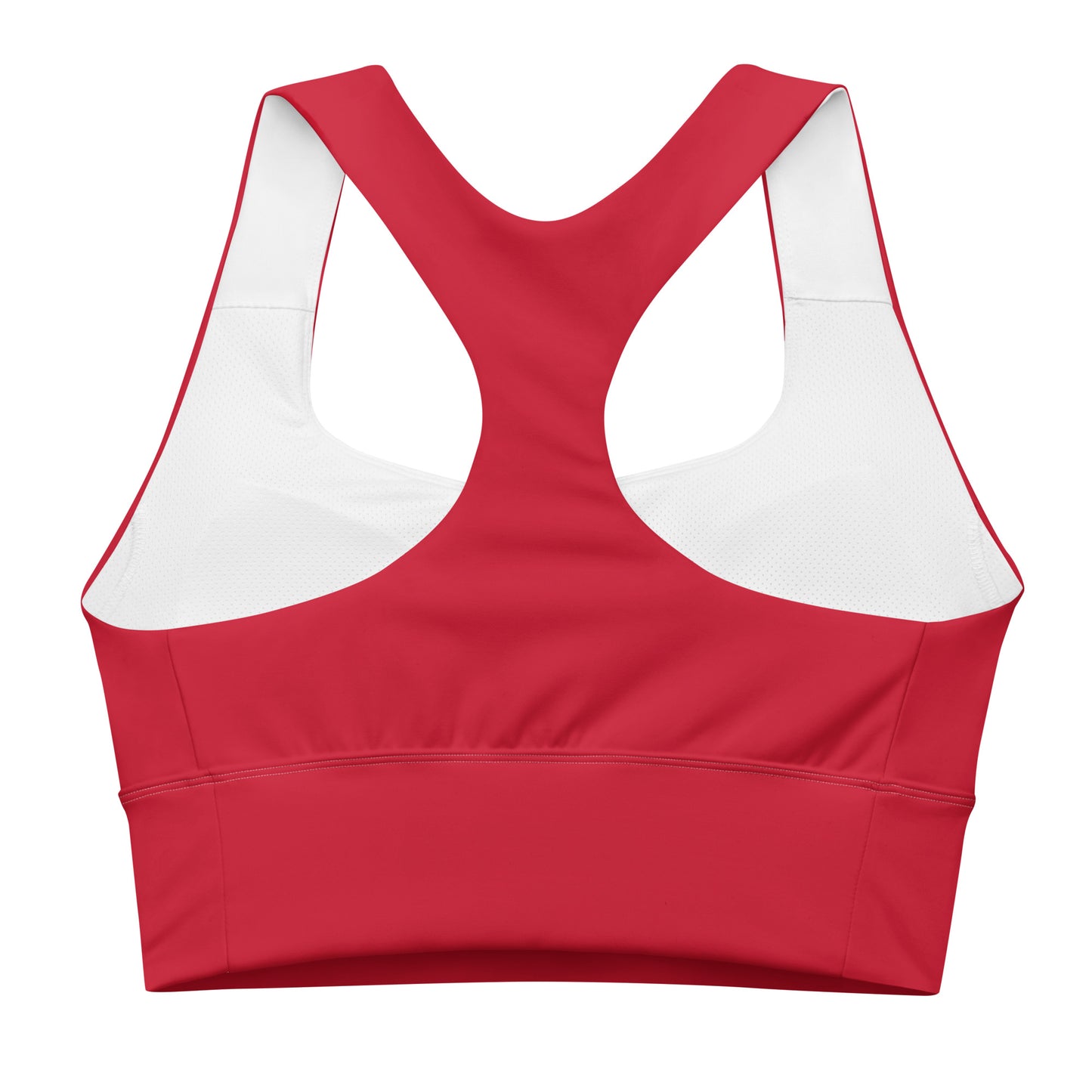 Red Women's Longline Sports Bra