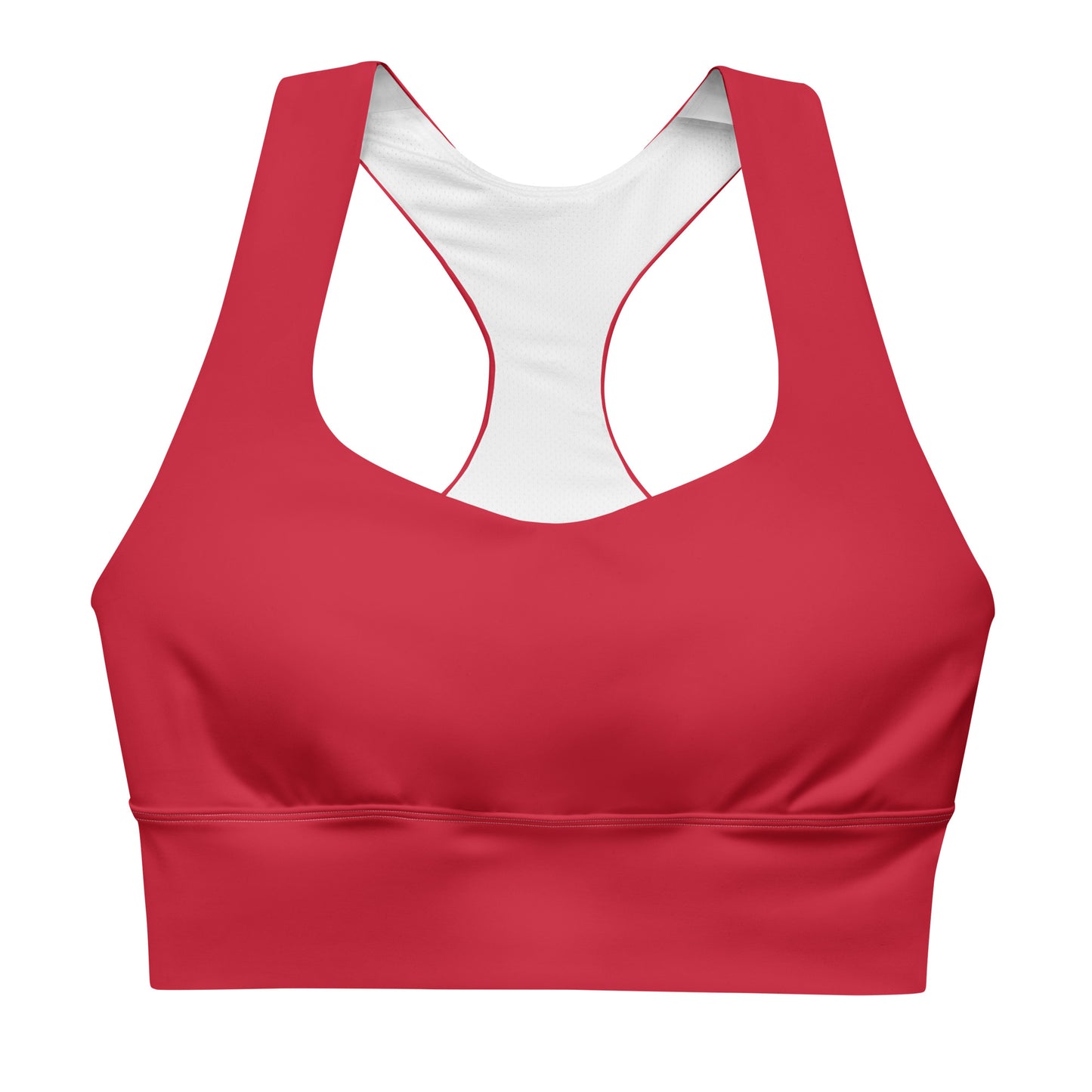 Red Women's Longline Sports Bra