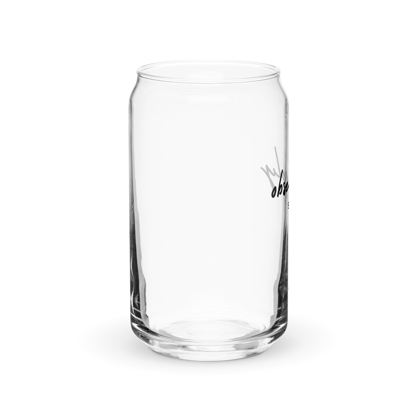 Eco Black Can-Shaped Glass | 16 oz Yoga & Wellness Drinking Glass | Perfect for Iced Coffee, Cocktails, Mocktails & Cold Drinks | Pre or Post Yoga Session Drinkware