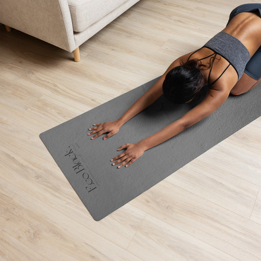 Eco Black Full Moon Premium Rubber Yoga Mat Product mockup