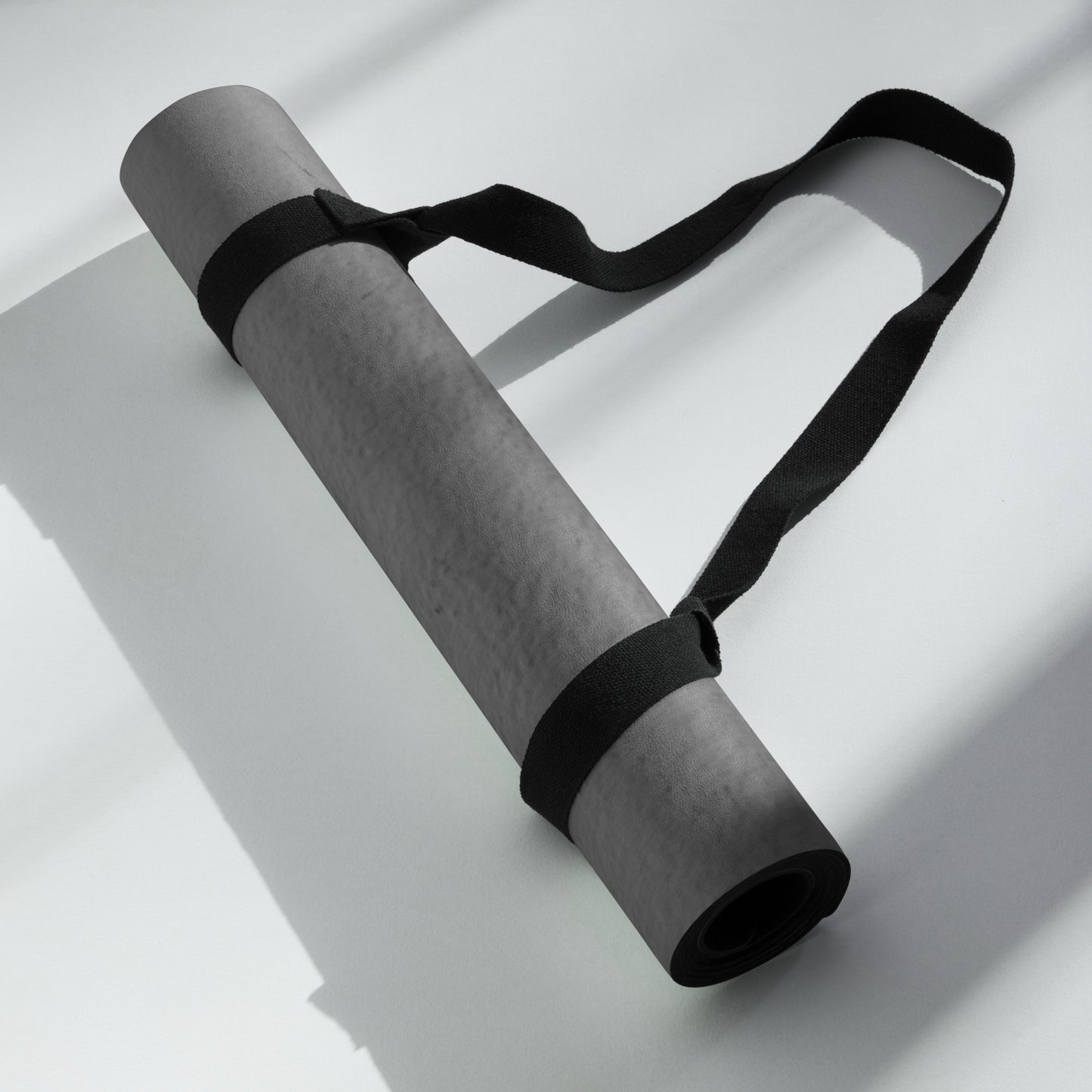 Eco Black Full Moon Premium Rubber Yoga Mat Product mockup
