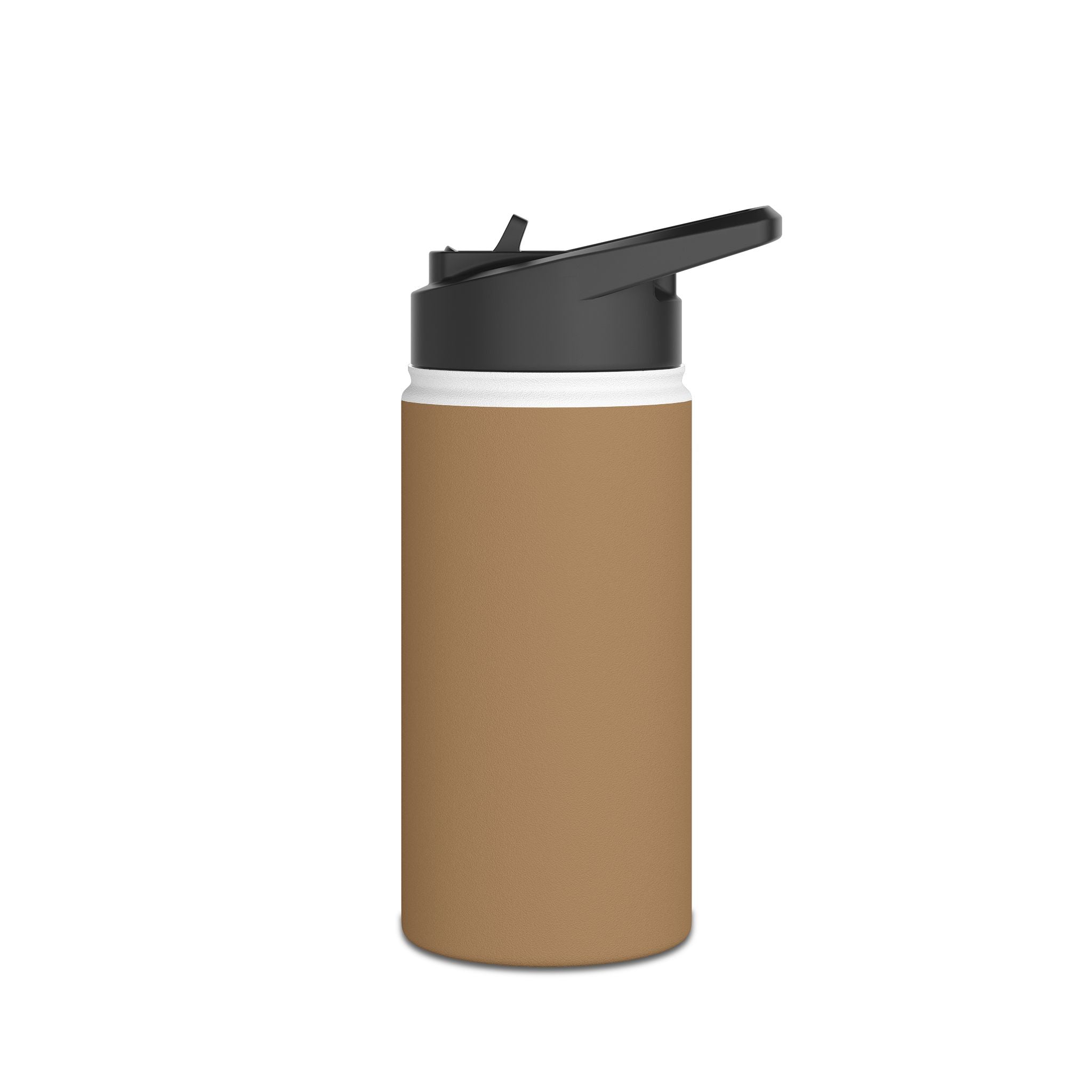 Golden Sandstone Matte Stainless Steel Water Bottle – Insulated Yoga, Gym & Outdoor Bottle with Sports Lid