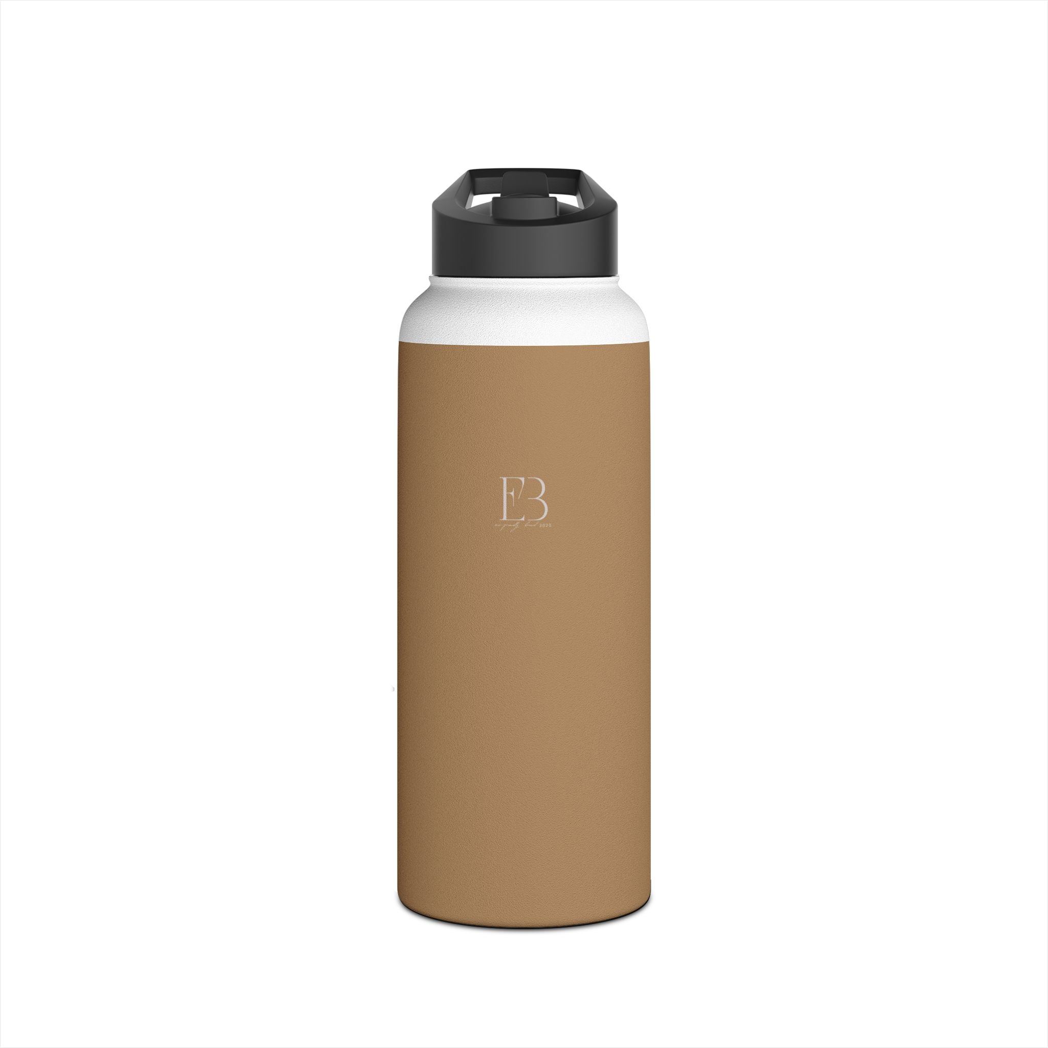 Golden Sandstone Matte Stainless Steel Water Bottle – Insulated Yoga, Gym & Outdoor Bottle with Sports Lid