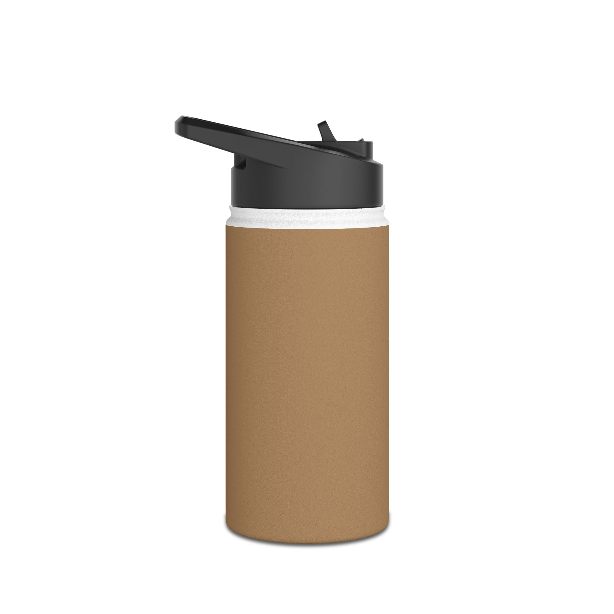 Golden Sandstone Matte Stainless Steel Water Bottle – Insulated Yoga, Gym & Outdoor Bottle with Sports Lid