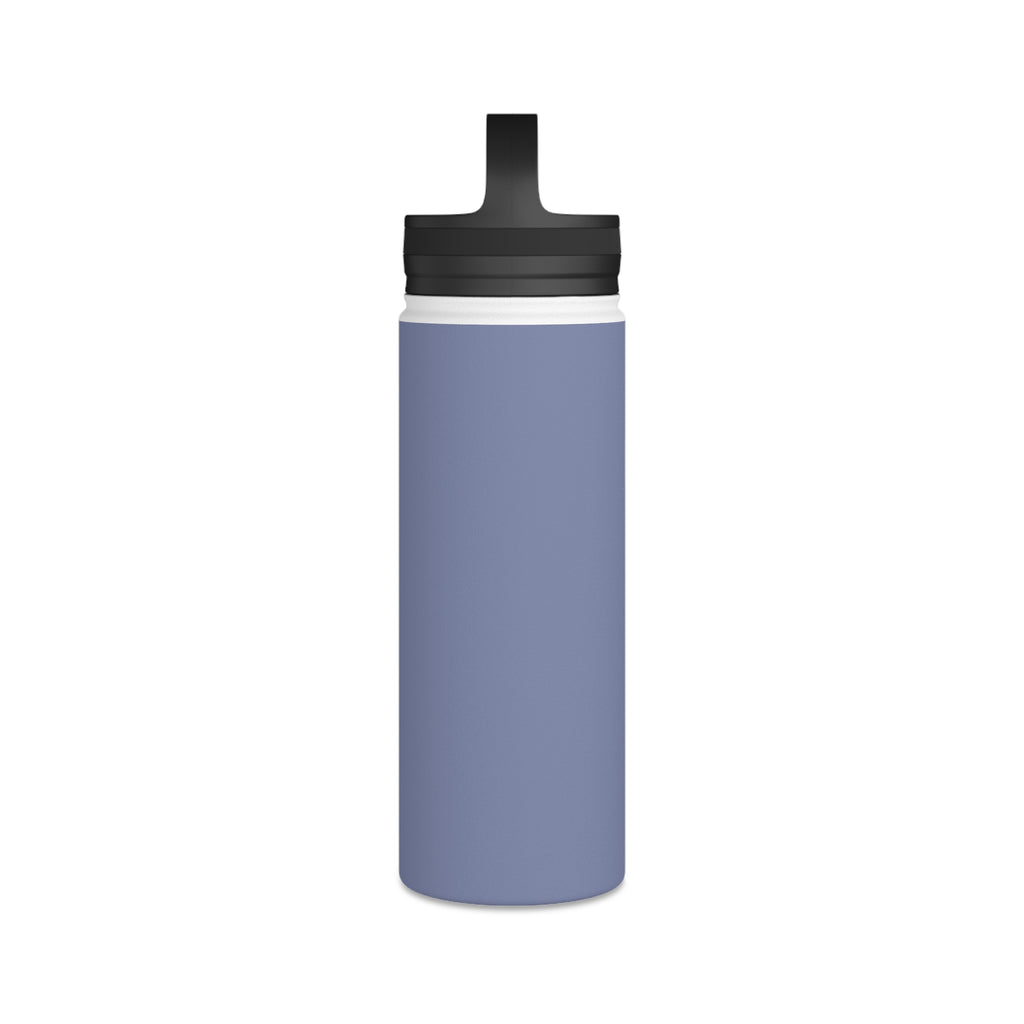 Pale iris insulated stainless steel water bottle with black spout lid