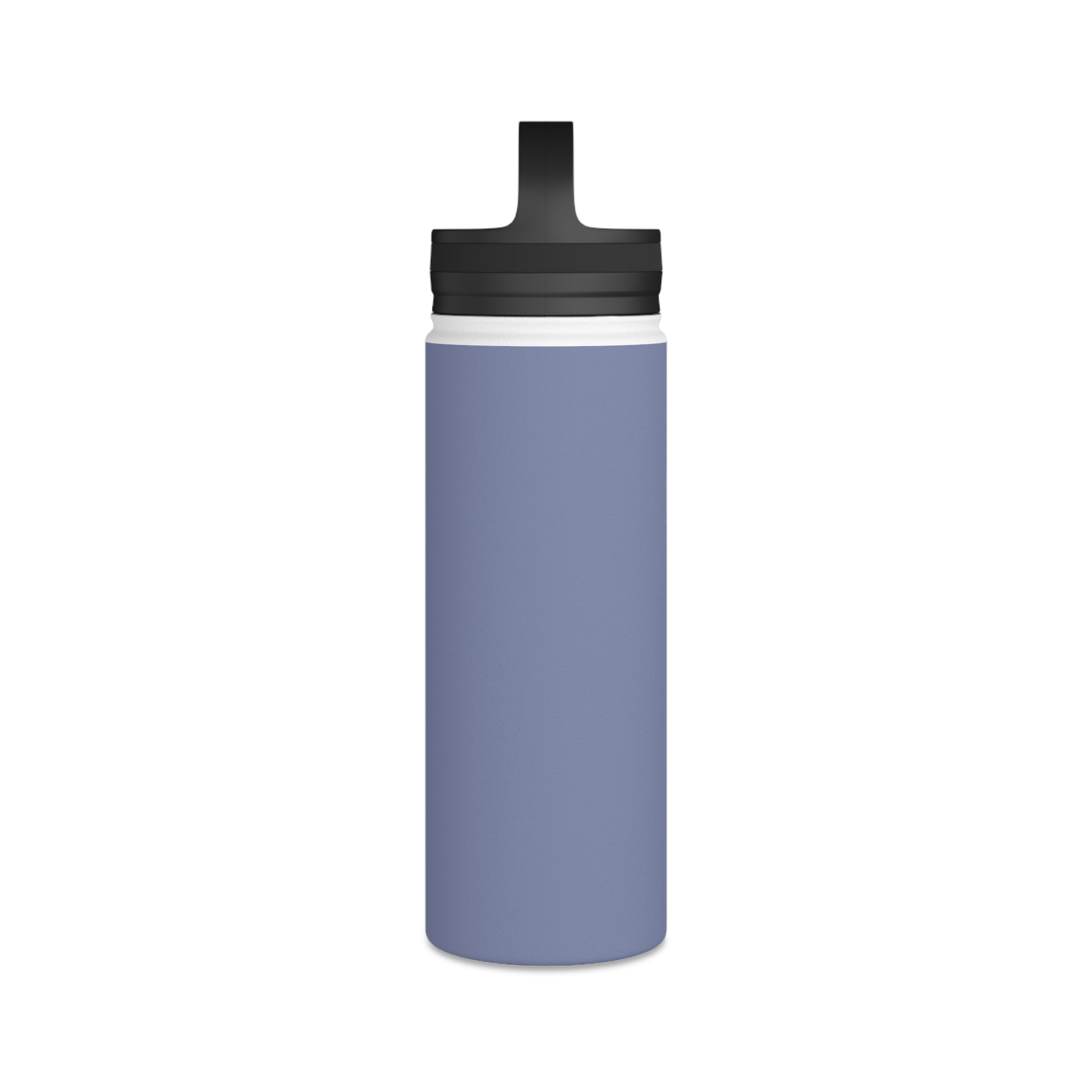 Pale iris insulated stainless steel water bottle with black spout lid