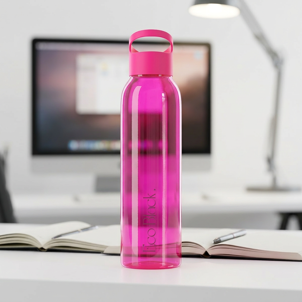 Pink Lightweight, clear Eastman Tritan™ Water Bottle — Eco Friendly, Spill-resistant with built-in hand loop