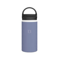 Insulated stainless steel water bottle, pale iris, with handle and lid