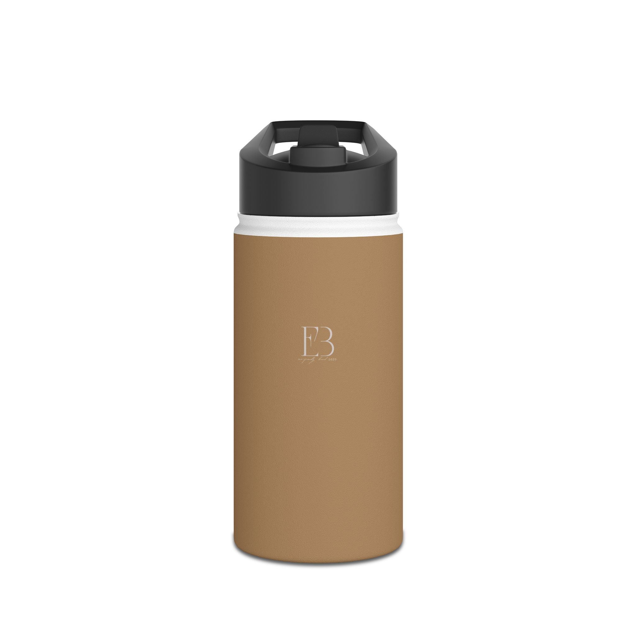 Golden Sandstone Matte Stainless Steel Water Bottle – Insulated Yoga, Gym & Outdoor Bottle with Sports Lid