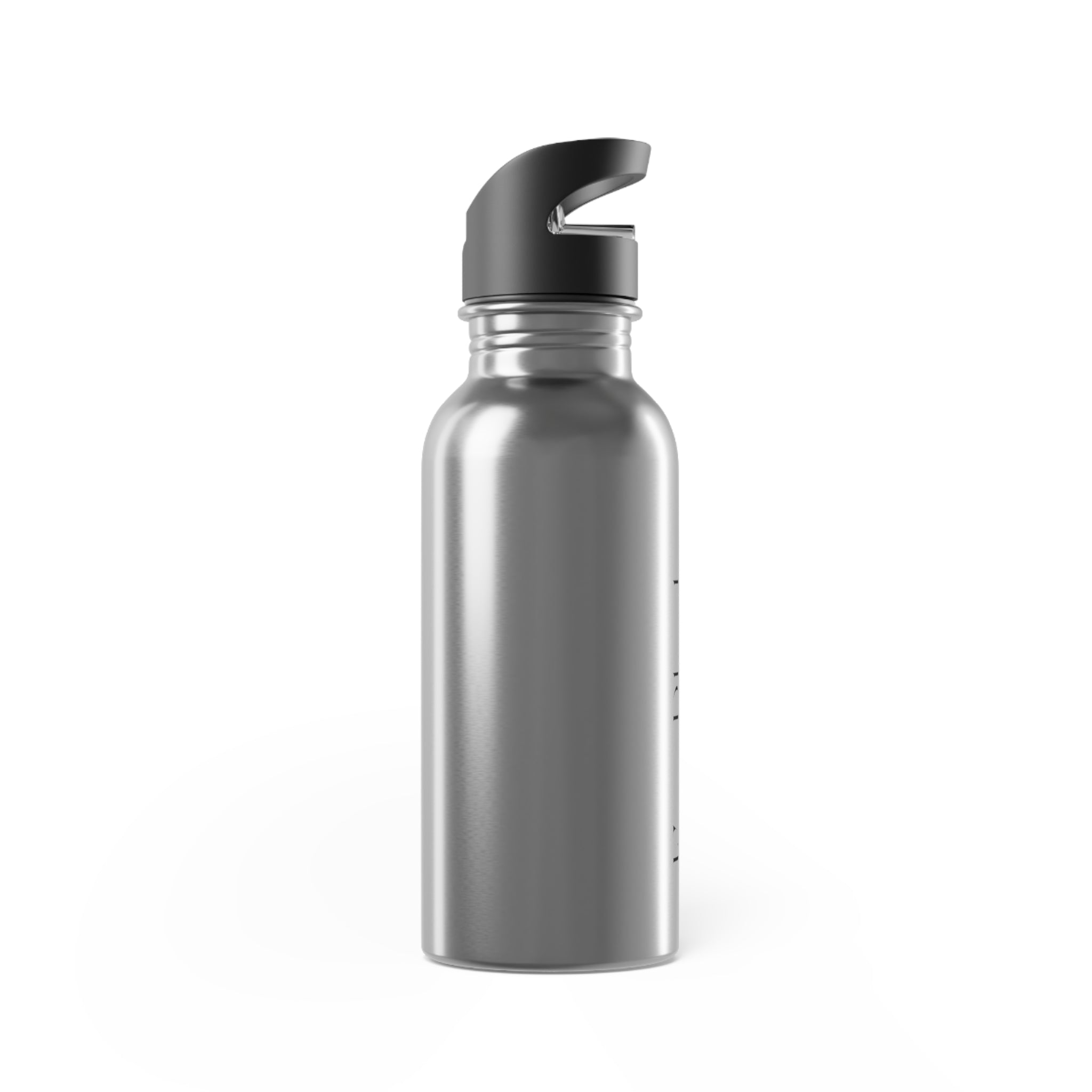 Gray apron on a light gray background Eco Black 20oz Stainless Steel Water Bottle with Straw — Durable Travel Hydration Bottle