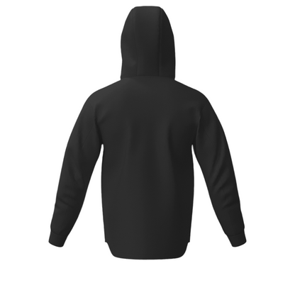 Charcoal Black Men's Fleece-Lined Quarter Zip Pocket Hoodie