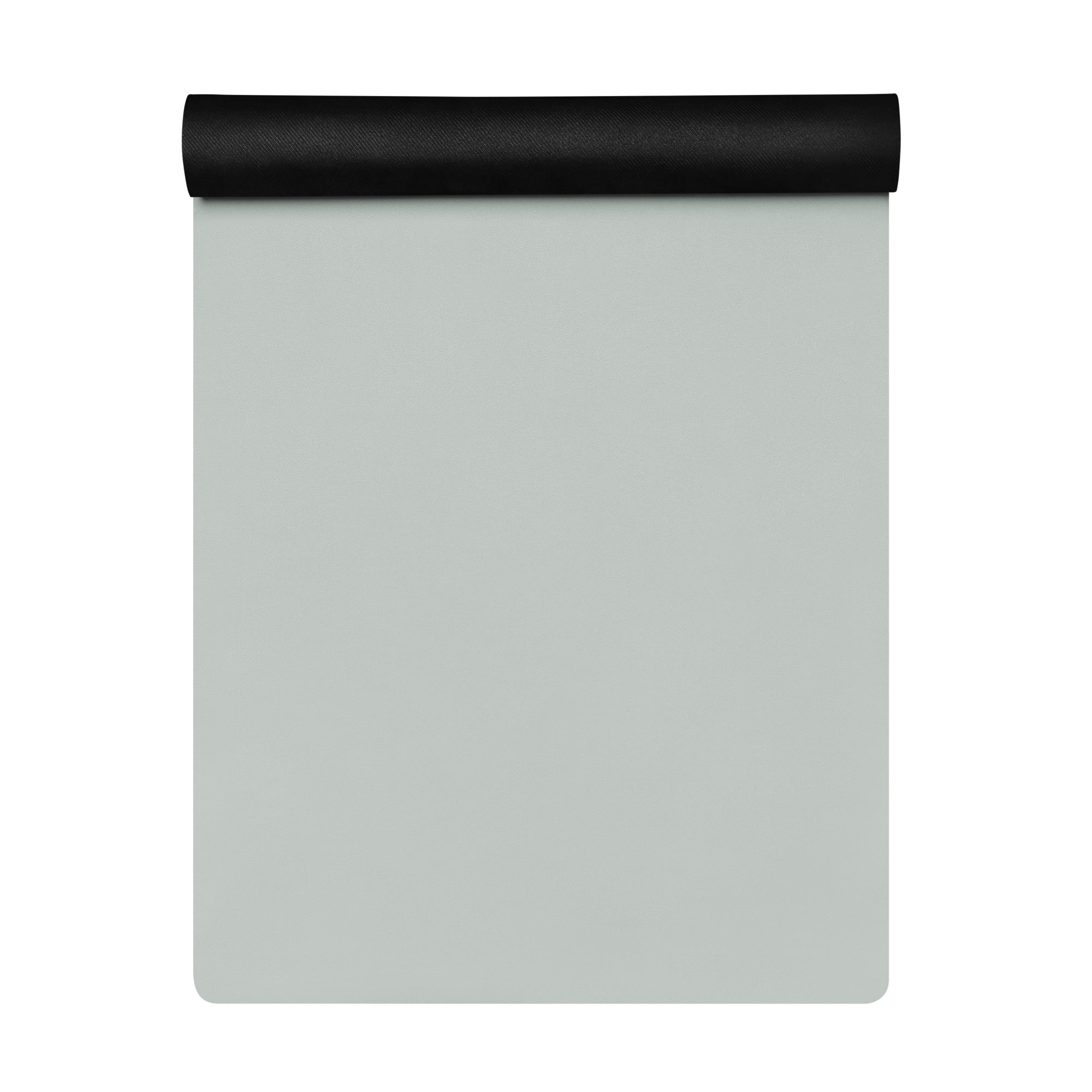 Sage green yoga mat with rolled edge