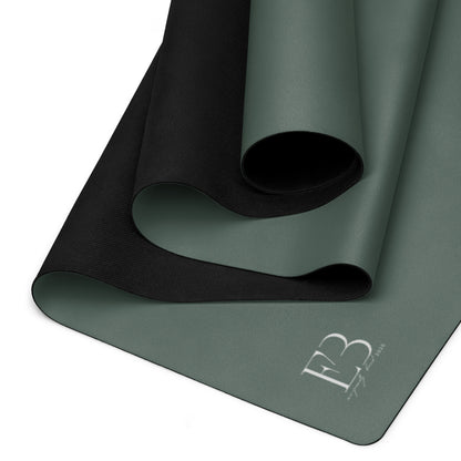 Close-up of non-slip surface on natural rubber yoga mat
