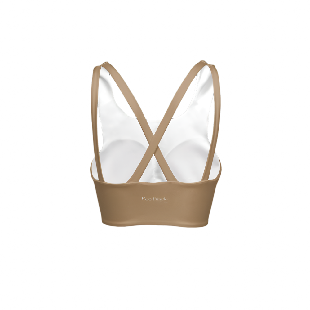 Golden Sandstone Women's Racerback Sports Bra Butter Soft Texture