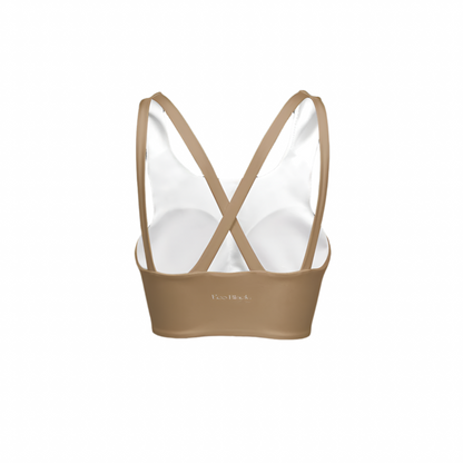 Golden Sandstone Women's Racerback Sports Bra Butter Soft Texture
