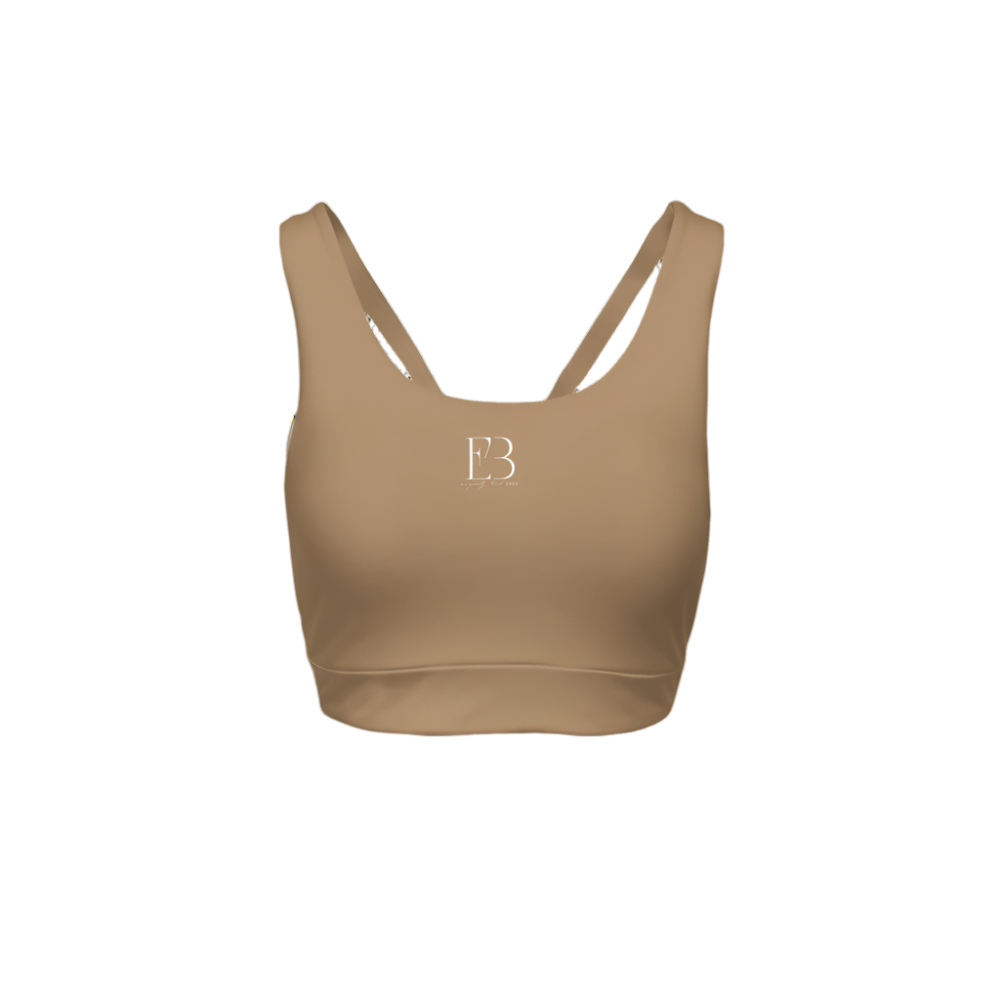 Golden Sandstone Women's Racerback Sports Bra Butter Soft Texture
