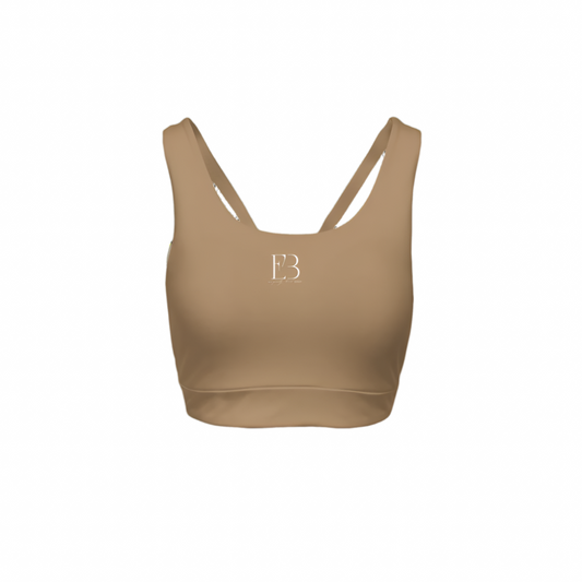 Golden Sandstone Women's Racerback Sports Bra Butter Soft Texture