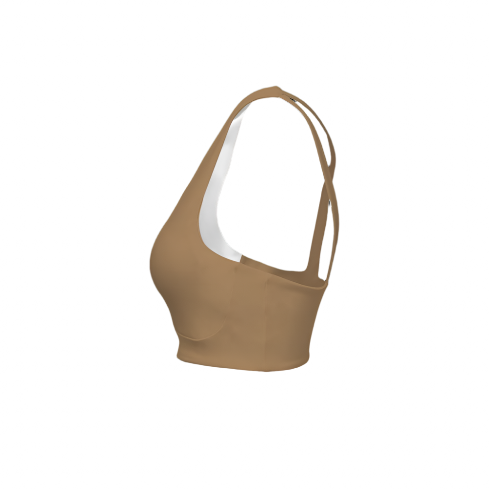 Golden Sandstone Women's Racerback Sports Bra Butter Soft Texture