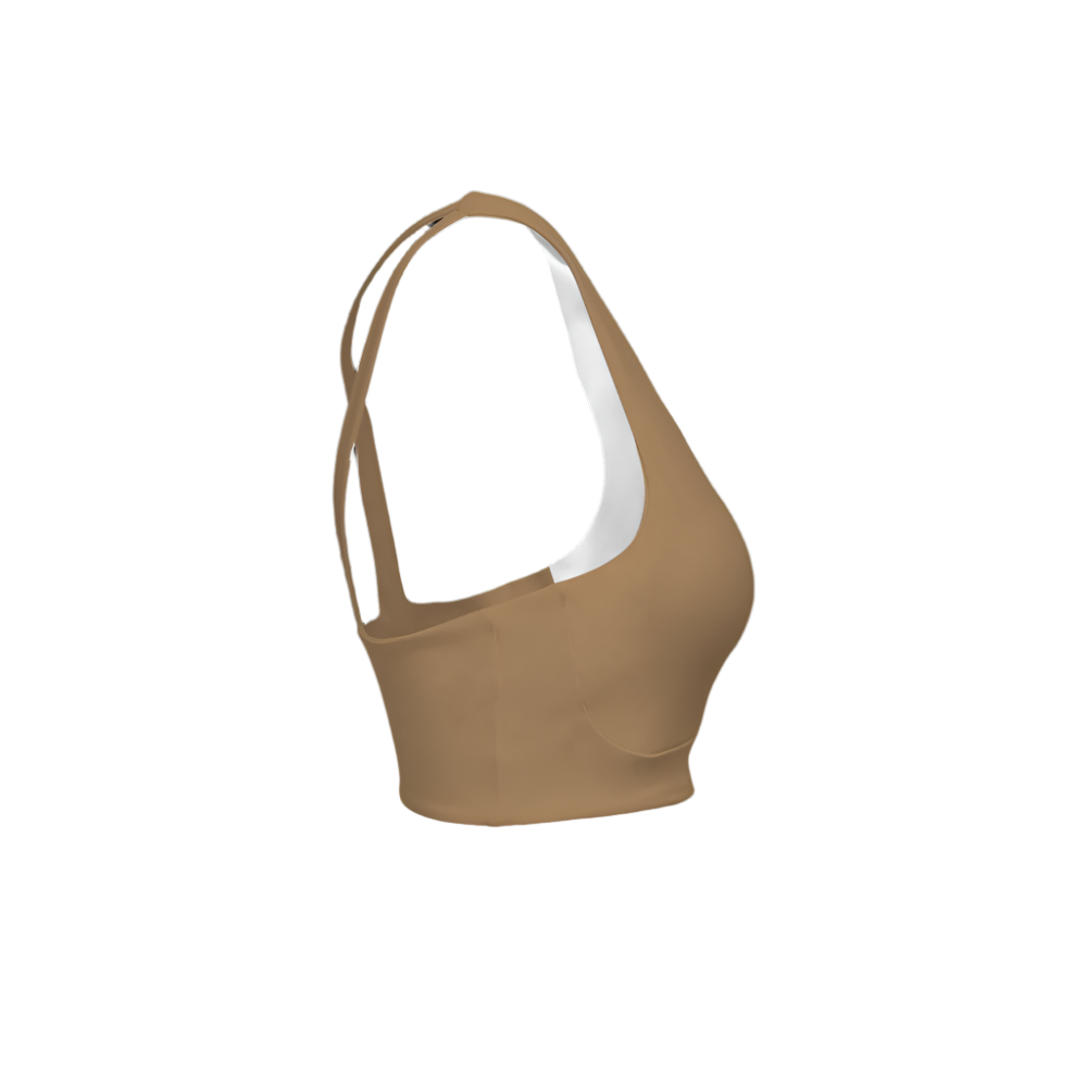 Golden Sandstone Women's Racerback Sports Bra Butter Soft Texture