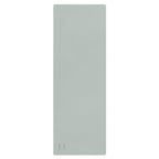 Light sage yoga mat rectangle with subtle embossed logo near bottom