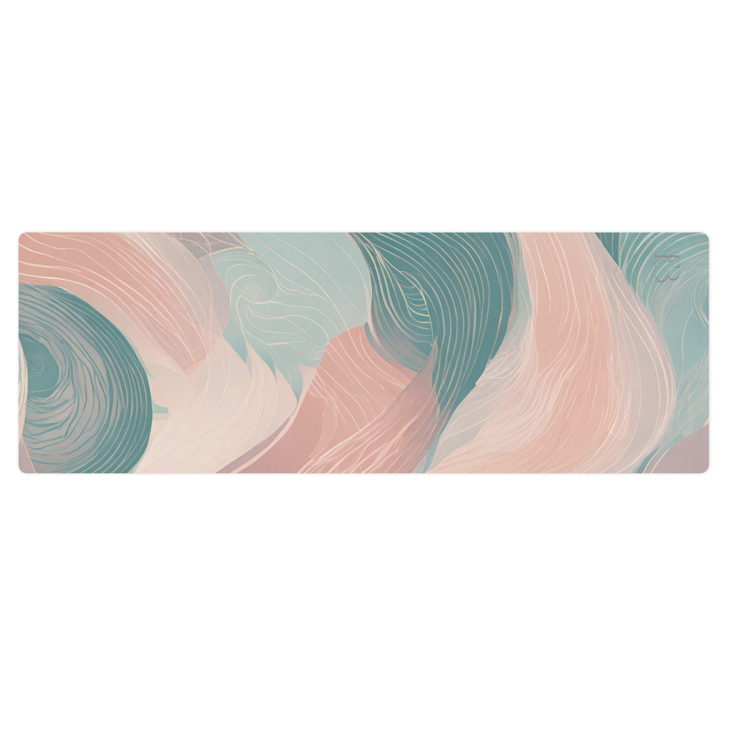 Pastel Vibes Natural Rubber Performance Yoga Mat laid flat