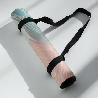 Pastel Vibes Natural Rubber Performance Yoga Mat rolled up image