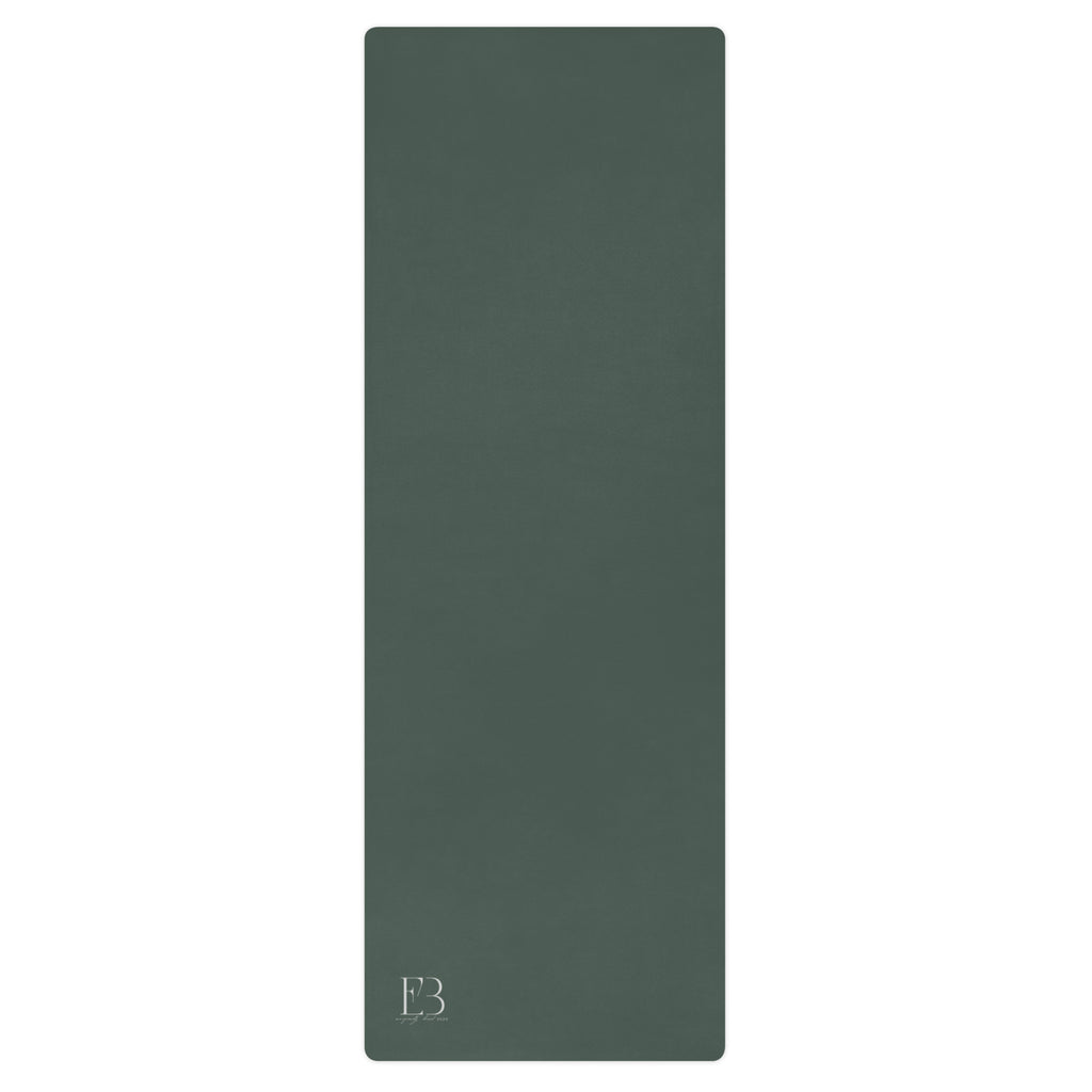 Cypress green performance yoga mat, flat rectangular design with subtle texture.