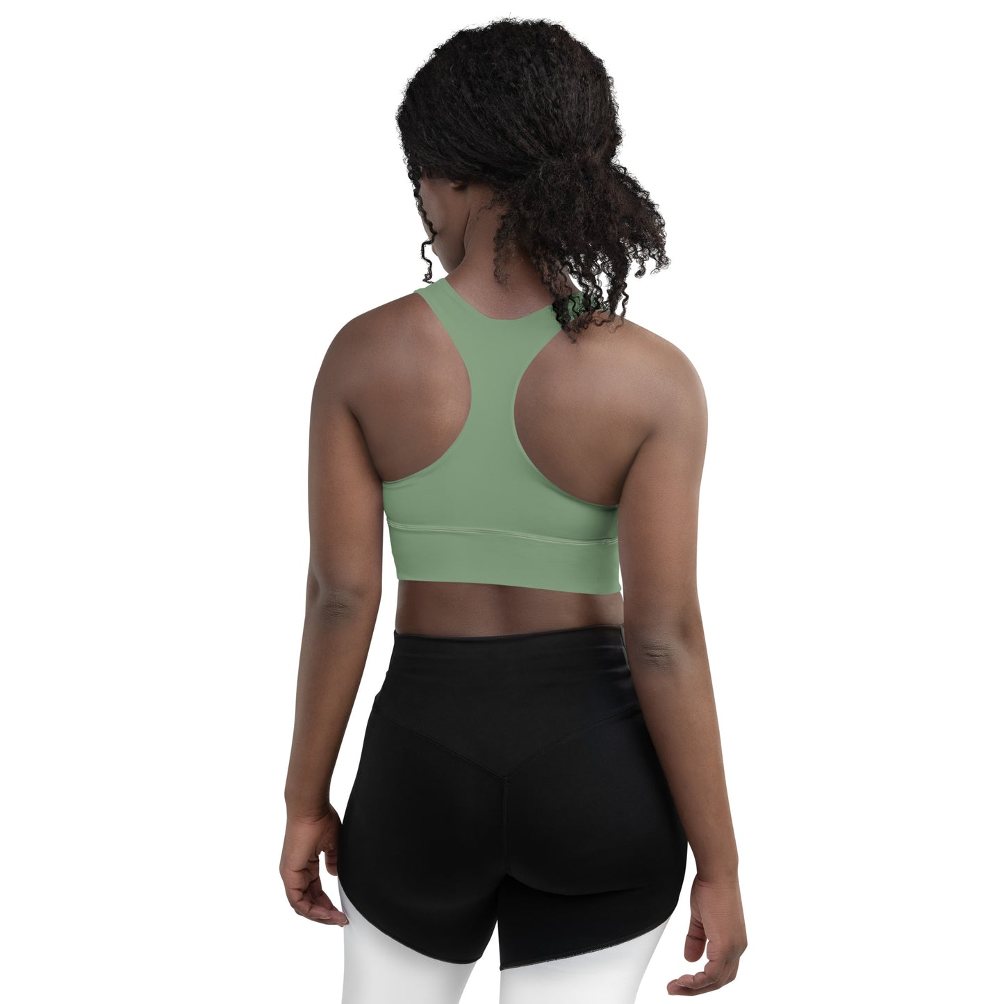 Longline sports bra - Grass Green