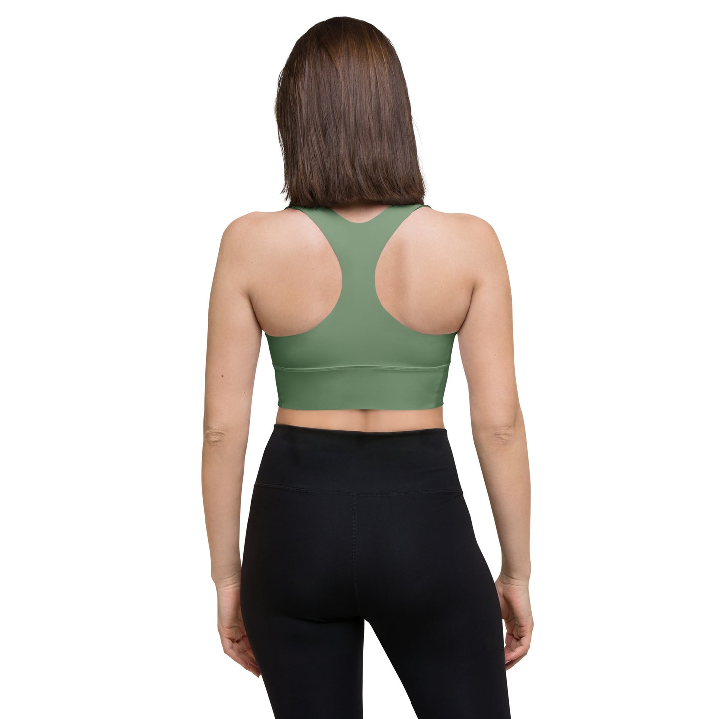 Longline sports bra - Grass Green