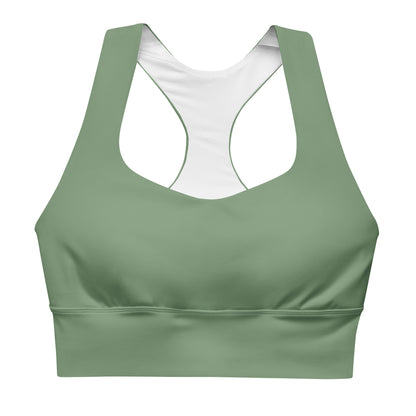 Longline sports bra - Grass Green