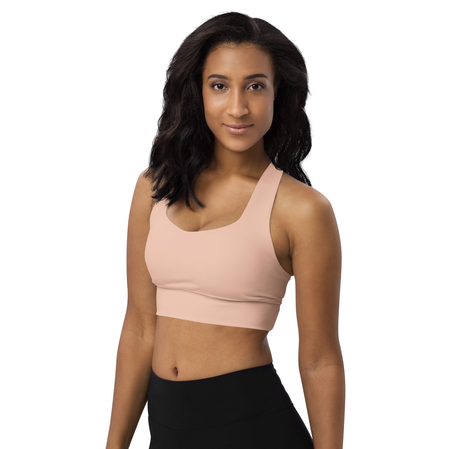 Longline sports bra - Dirty Pink