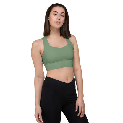 Longline sports bra - Grass Green