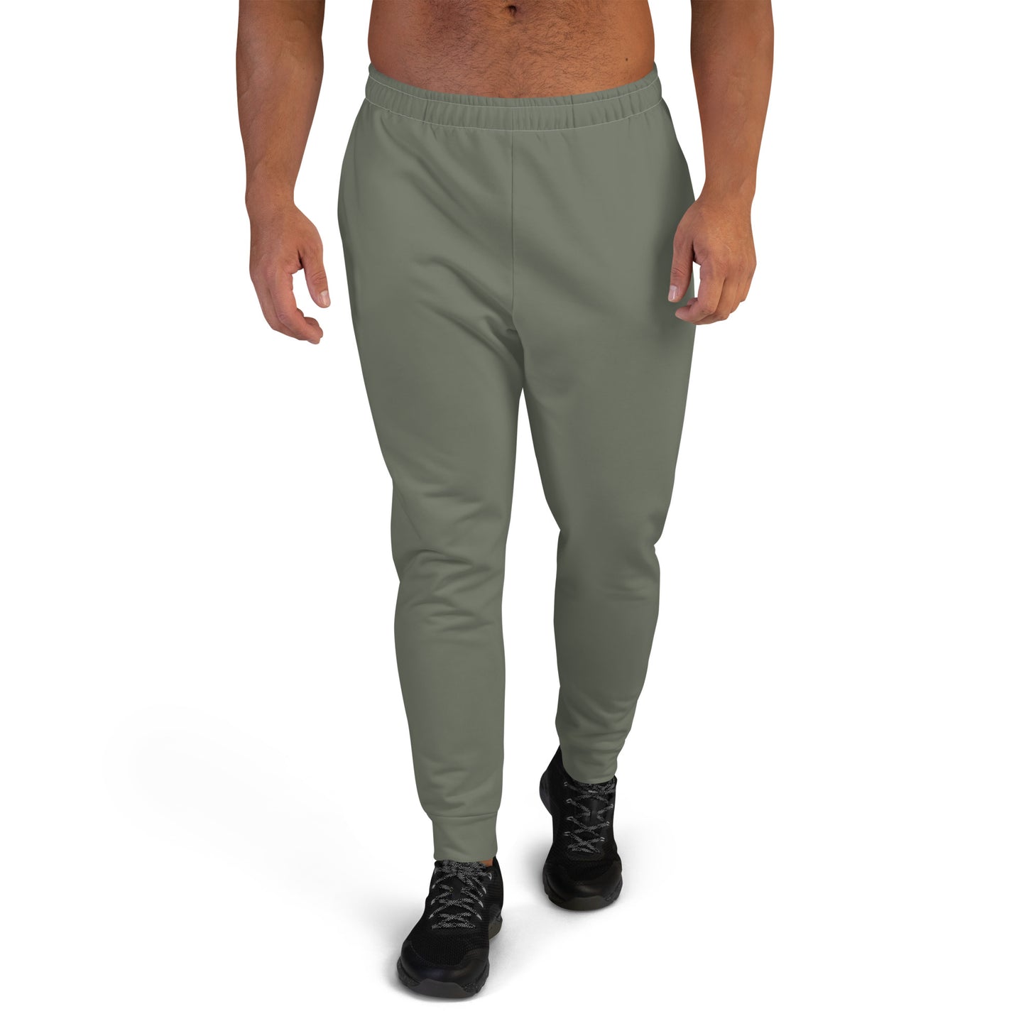 Olive Green Cotton-feel Men's Joggers