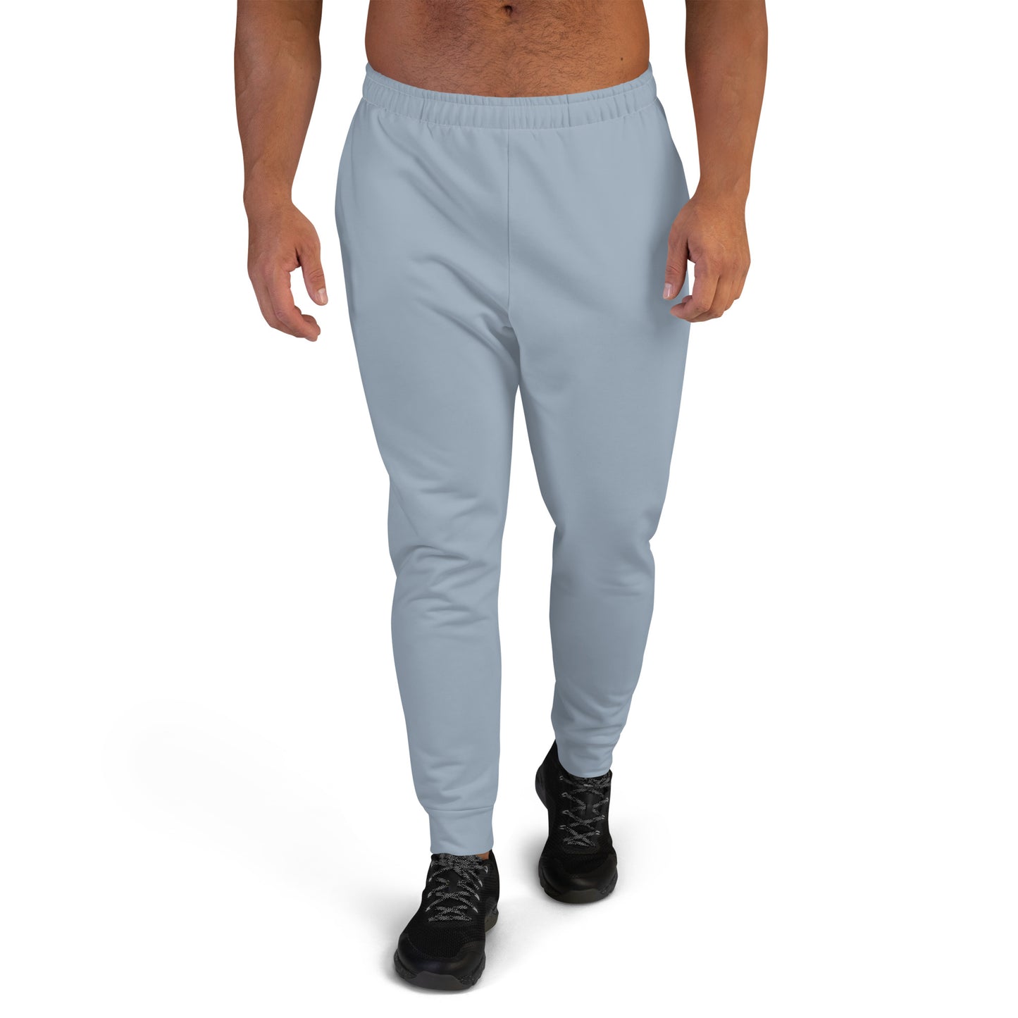 Grayish Light Blue Cotton-feel Men's Joggers