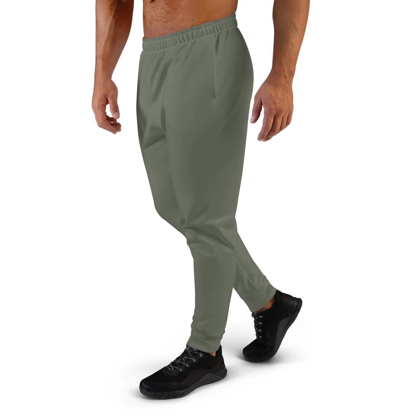 Olive Green Cotton-feel Men's Joggers