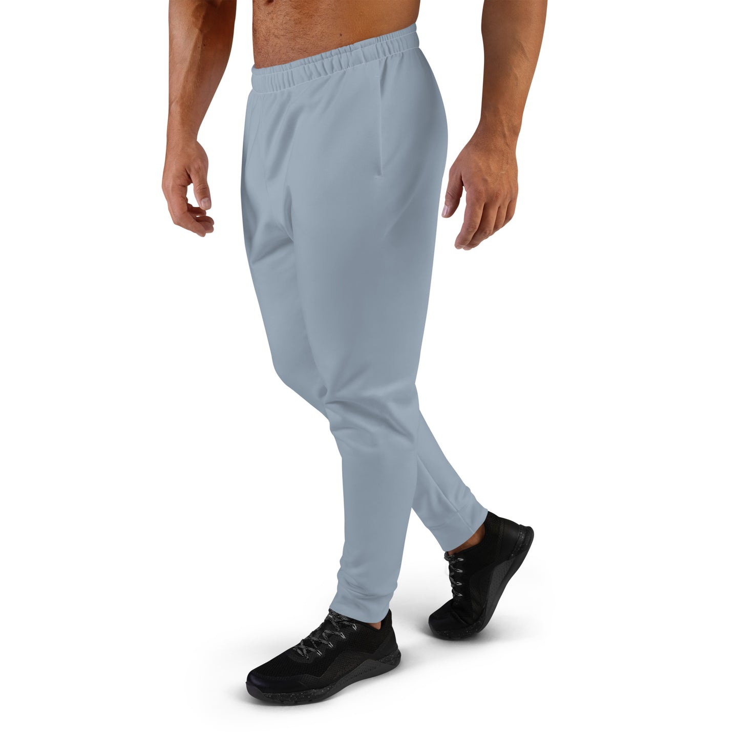 Grayish Light Blue Cotton-feel Men's Joggers