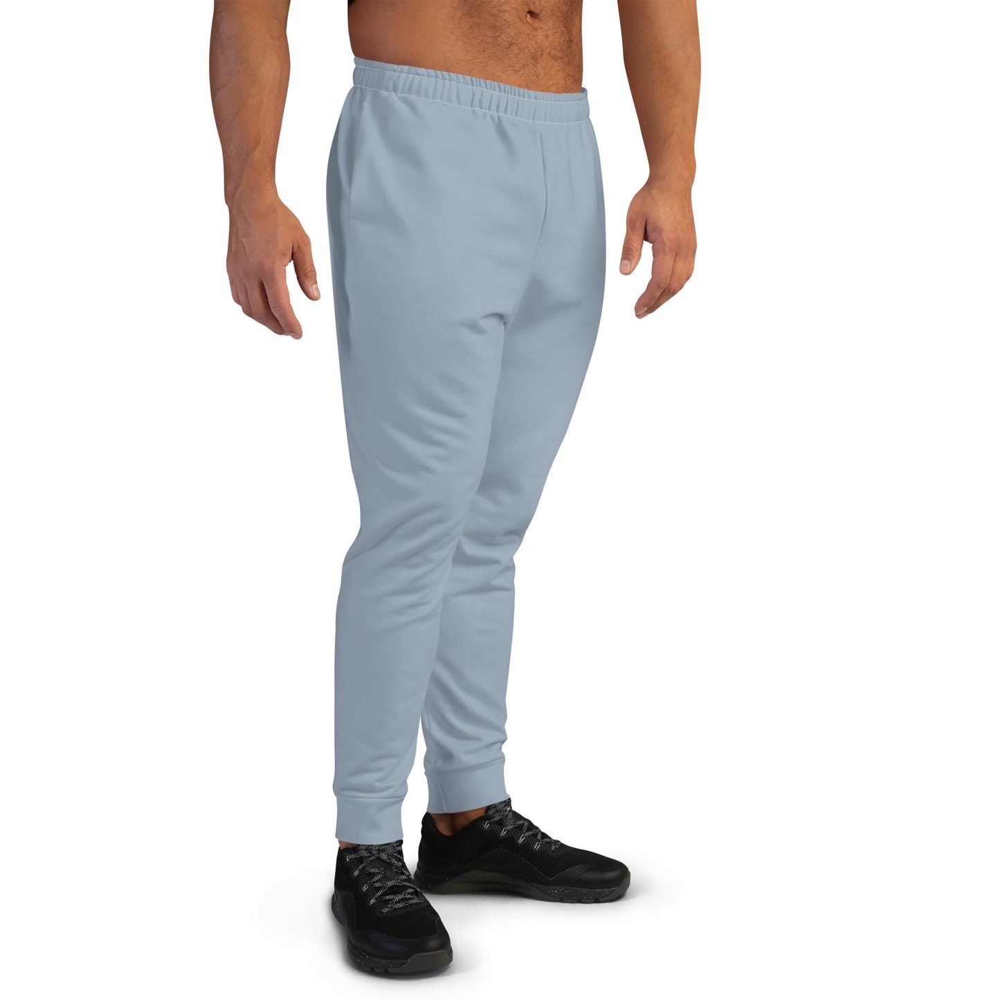 Grayish Light Blue Cotton-feel Men's Joggers