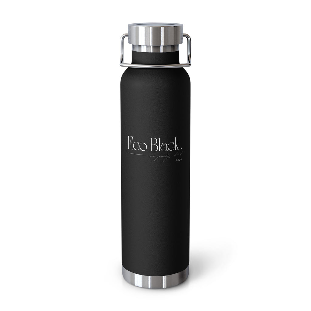 Eco Black | Black Copper Vacuum Insulated Bottle 22 oz— Eco-Friendly Yoga & Travel Water Bottle 
