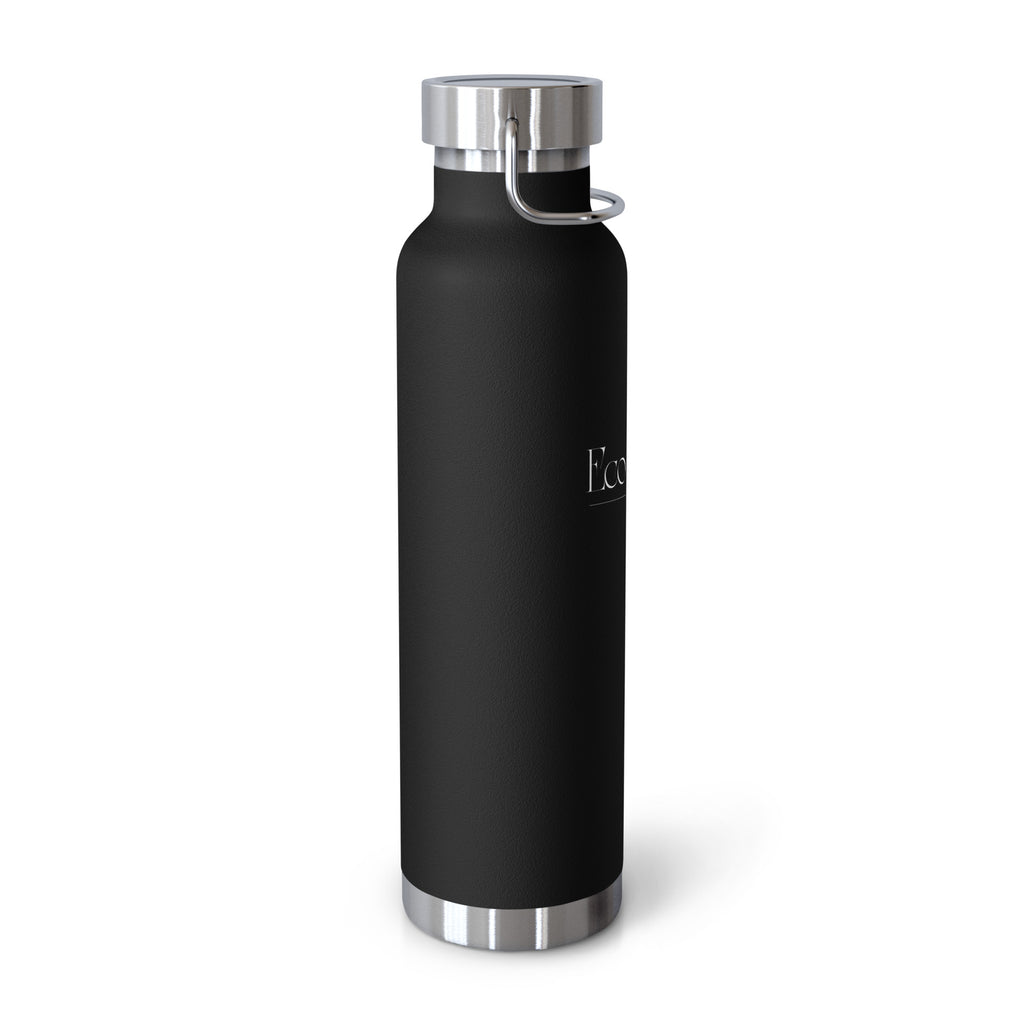 Eco Black | Black Copper Vacuum Insulated Bottle 22 oz— Eco-Friendly Yoga & Travel Water Bottle 