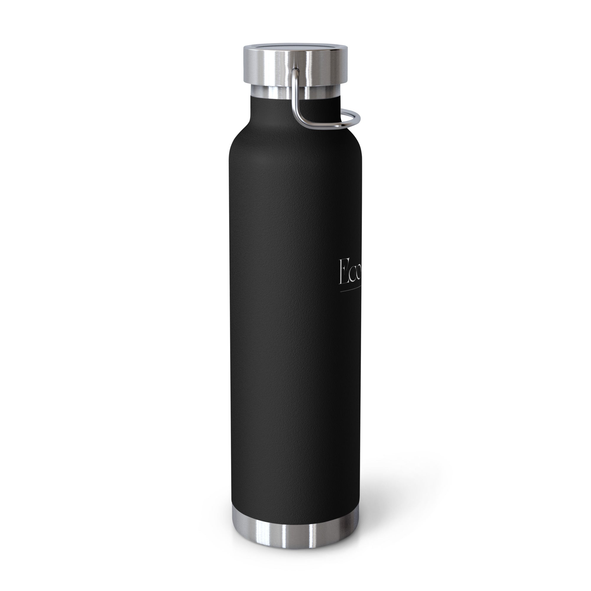 Eco Black | Black Copper Vacuum Insulated Bottle 22 oz— Eco-Friendly Yoga & Travel Water Bottle 
