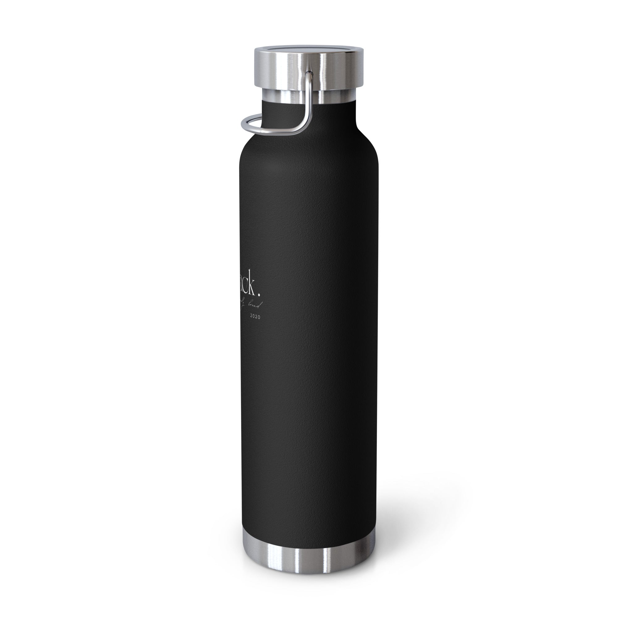 Eco Black | Black Copper Vacuum Insulated Bottle 22 oz— Eco-Friendly Yoga & Travel Water Bottle 