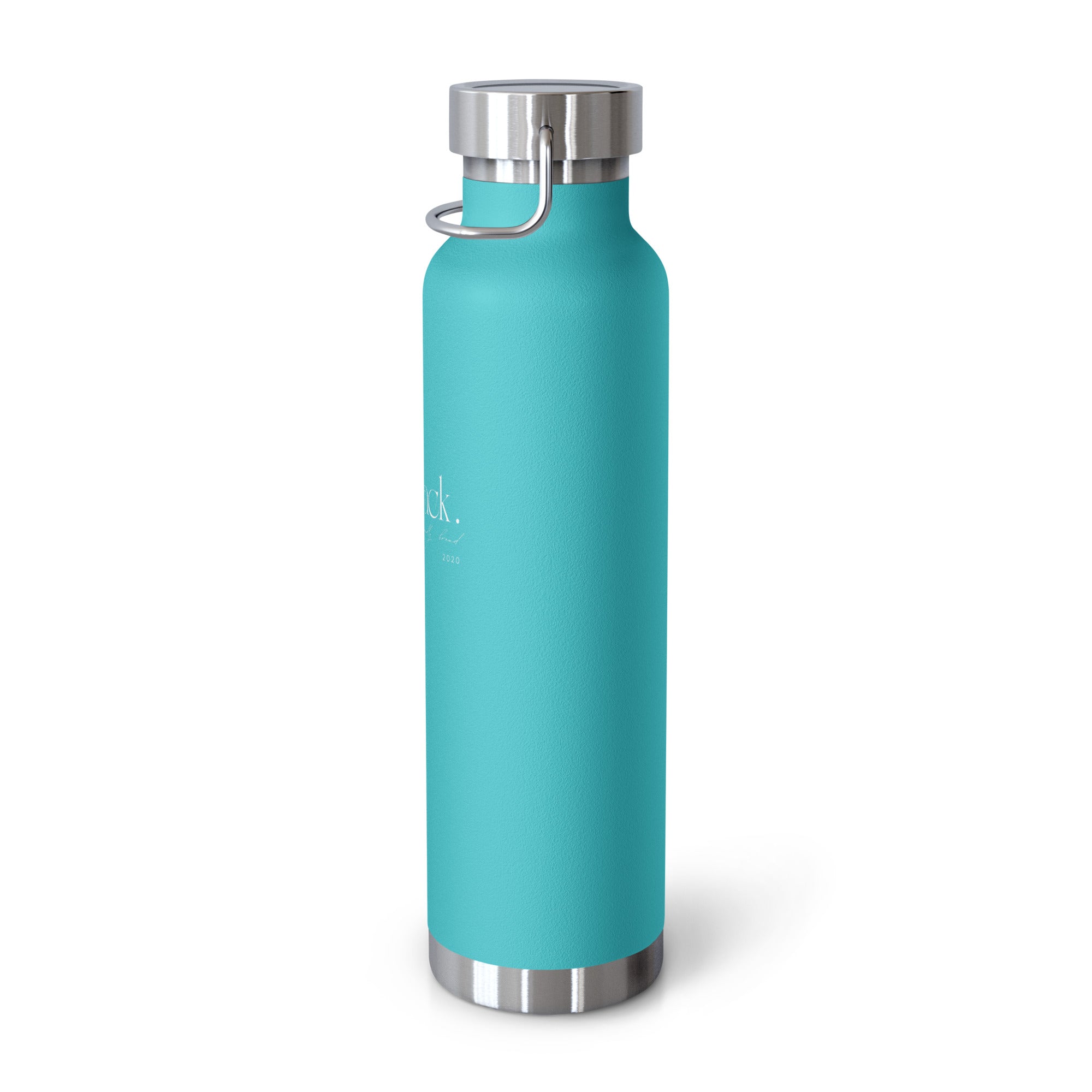 Eco Black | Mint Green Copper Vacuum Insulated Bottle 22 oz— Eco-Friendly Yoga & Travel Water Bottle 