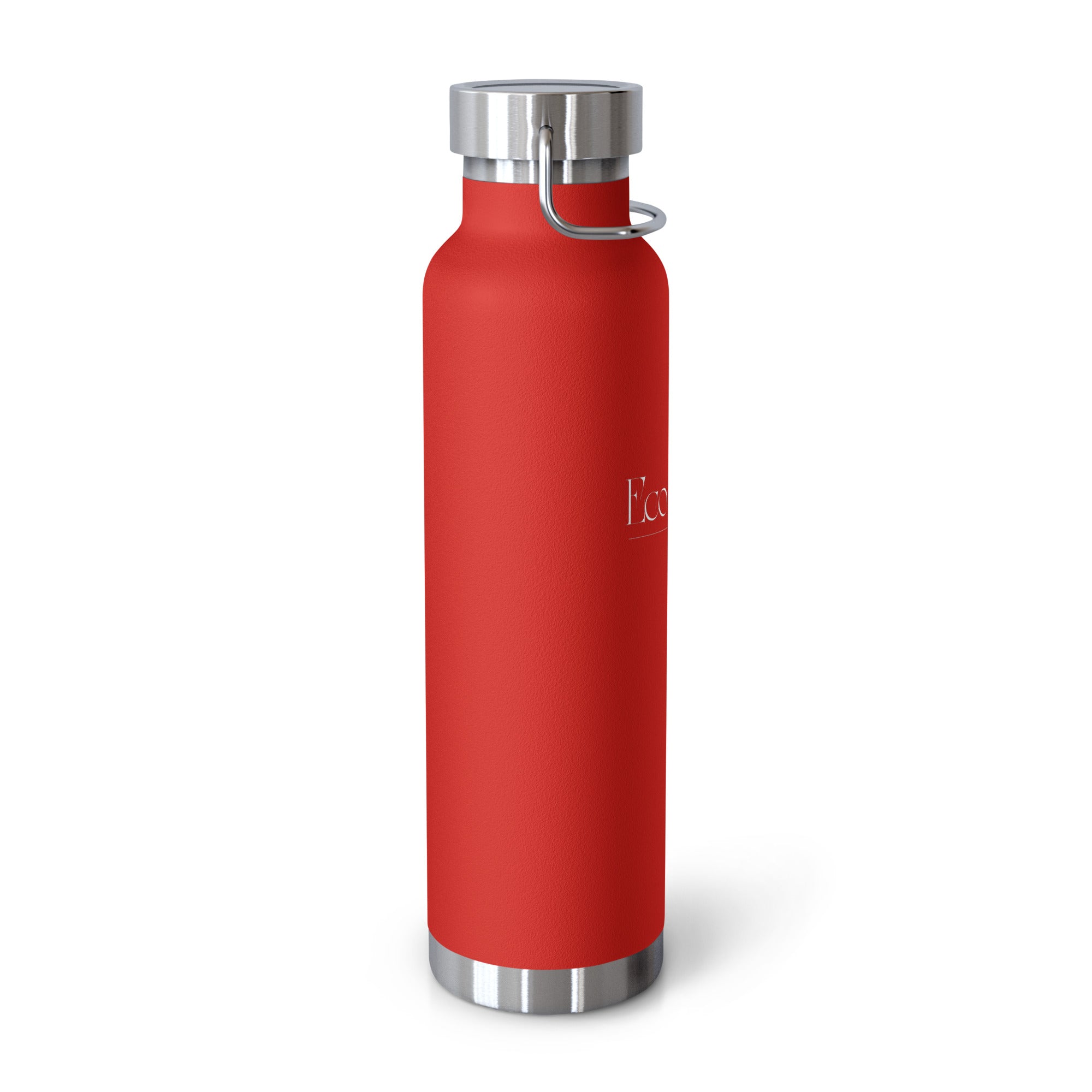 Eco Black | Red Copper Vacuum Insulated Bottle 22 oz— Eco-Friendly Yoga & Travel Water Bottle 