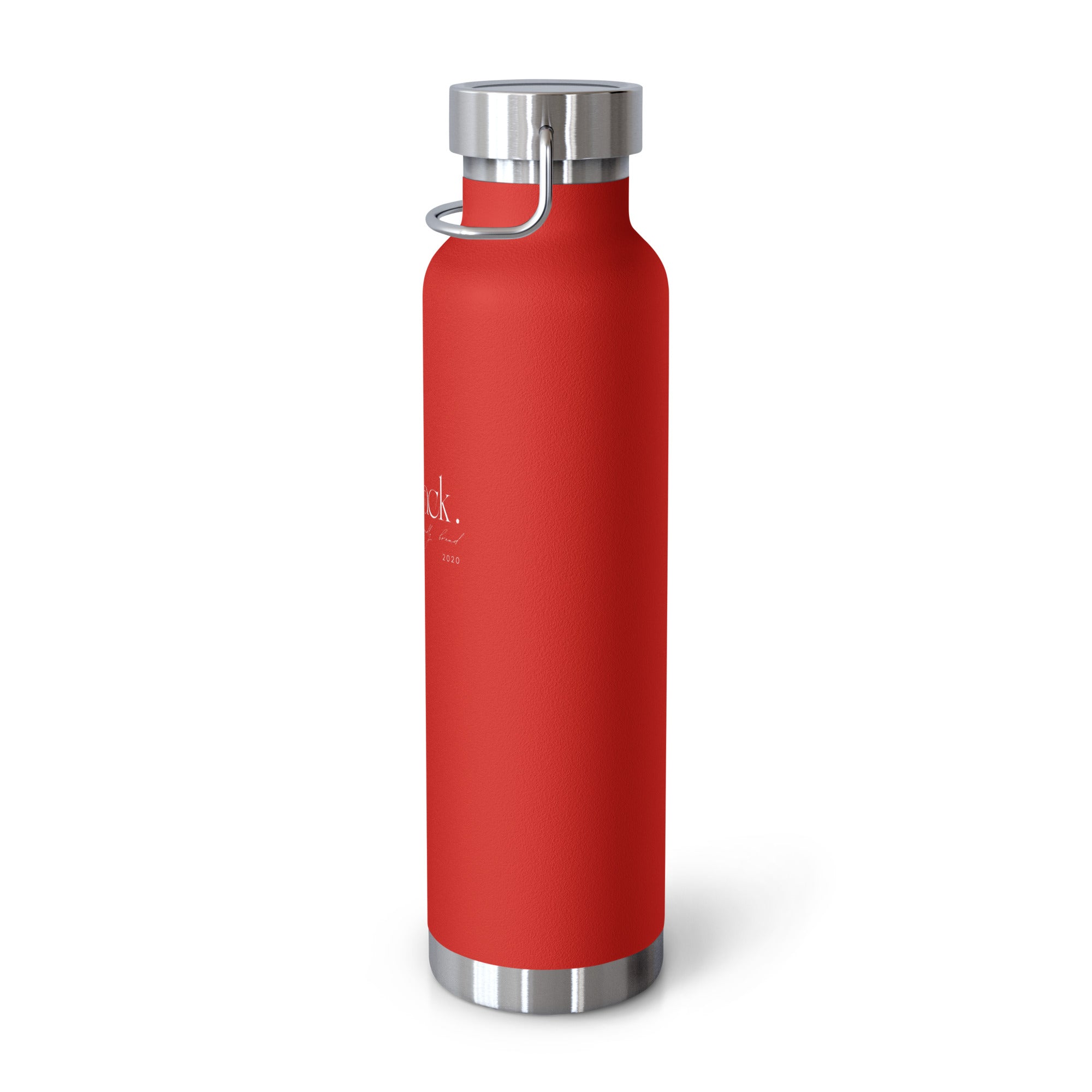Eco Black | Red Copper Vacuum Insulated Bottle 22 oz— Eco-Friendly Yoga & Travel Water Bottle 
