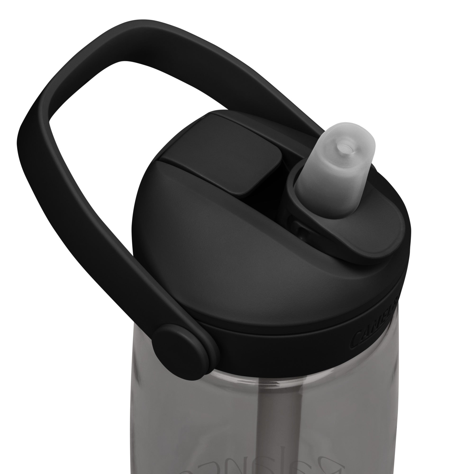 Eco Black Flip Straw Water Bottle | 25 oz BPA-Free Recycled Plastic | Leak-Proof & Shatter-Resistant | Eco-Friendly Yoga & Gym Hydration Bottle