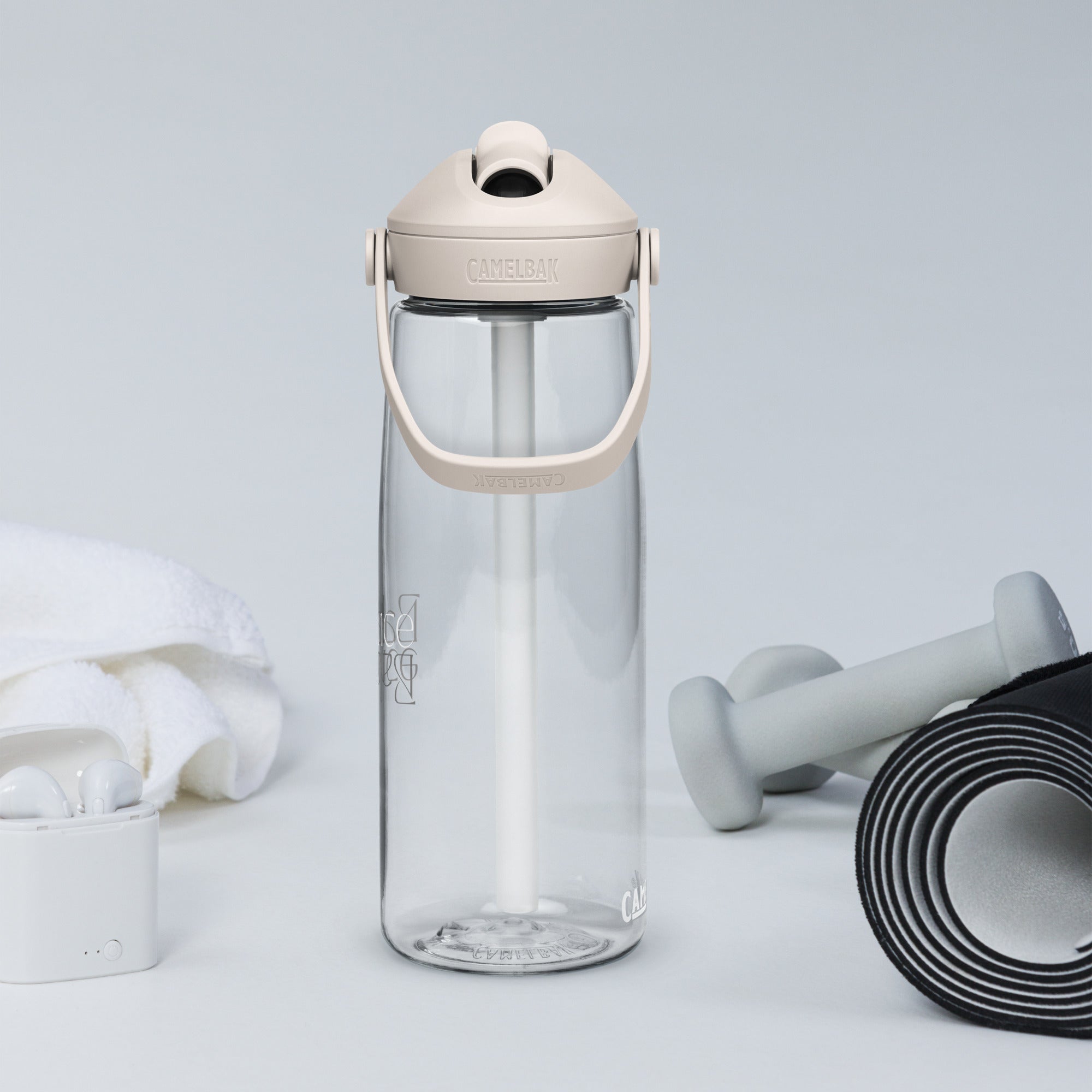 Eco Black Flip Straw Water Bottle | 25 oz BPA-Free Recycled Plastic | Leak-Proof & Shatter-Resistant | Eco-Friendly Yoga & Gym Hydration Bottle