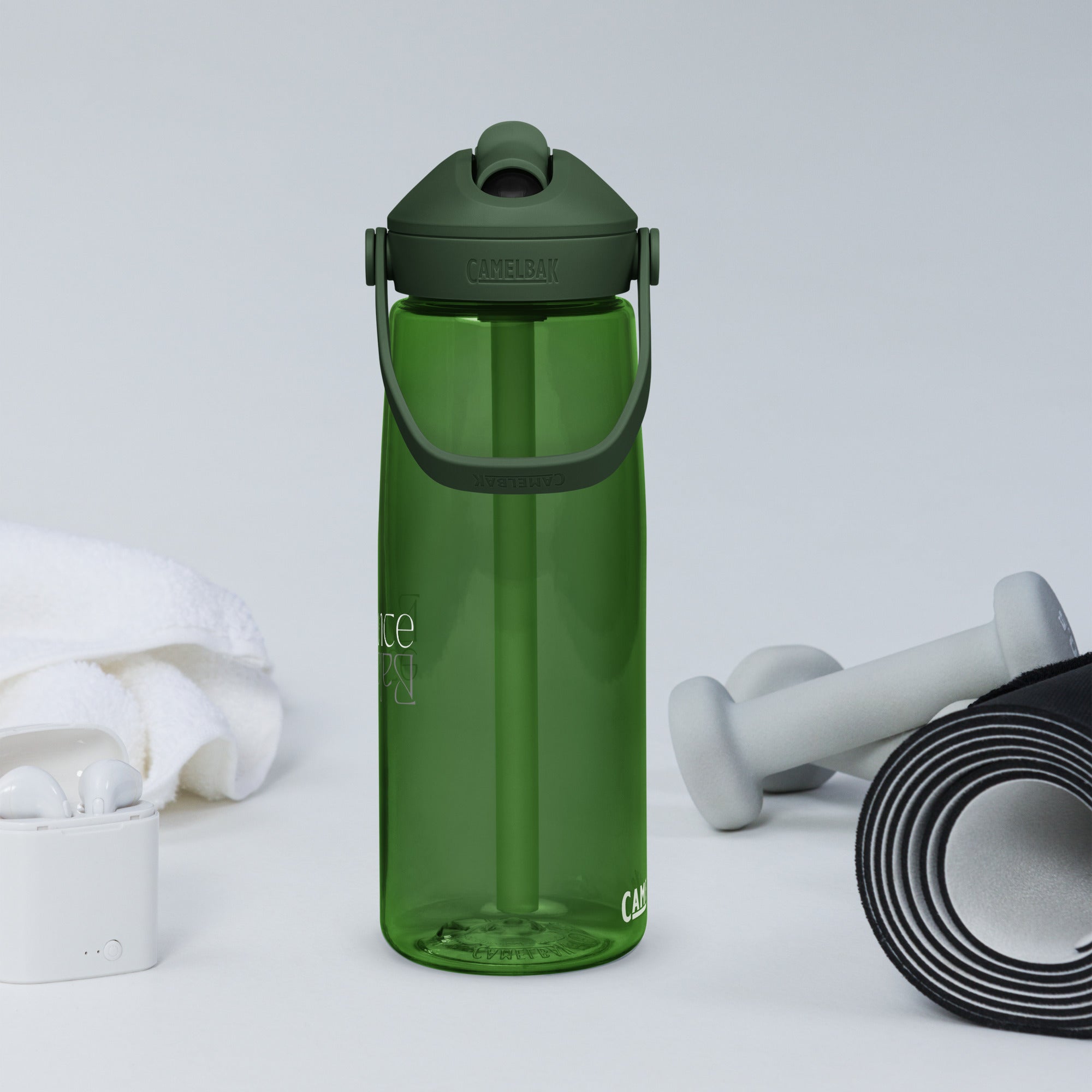 Eco Black Flip Straw Water Bottle | 25 oz BPA-Free Recycled Plastic | Leak-Proof & Shatter-Resistant | Eco-Friendly Yoga & Gym Hydration Bottle