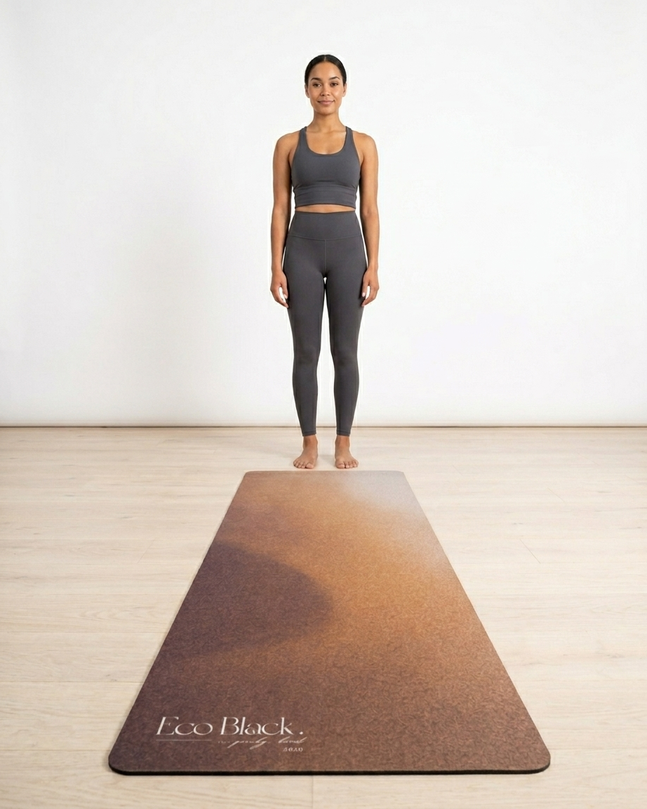 Burnet Sienna Natural Rubber Yoga Mat | Non-Toxic & Eco-Friendly | Eco Black