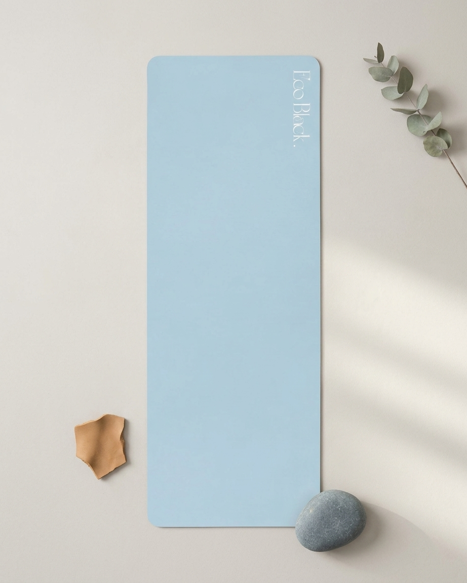 Powder Blue Natural Rubber Yoga Mat